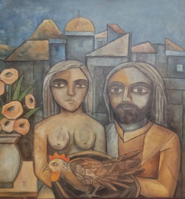 Badri Narayan, Untitled, Oil on Canvas, 36 x 36 inches