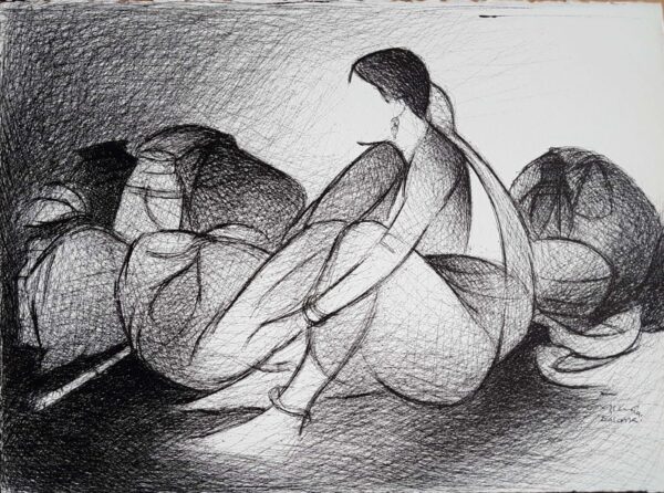 Vrindavan Solanki, Ink On Paper, 11x15 Inches