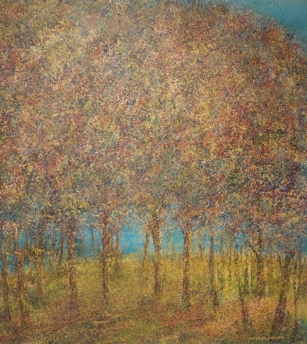 Mahesh Sharma, Autumn,acrylic on canvas, 36 x 36 inches