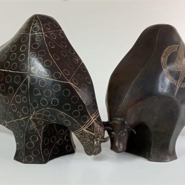 Chandan Roy, Fight, Bronze, 9 x 25 x 12 Inches