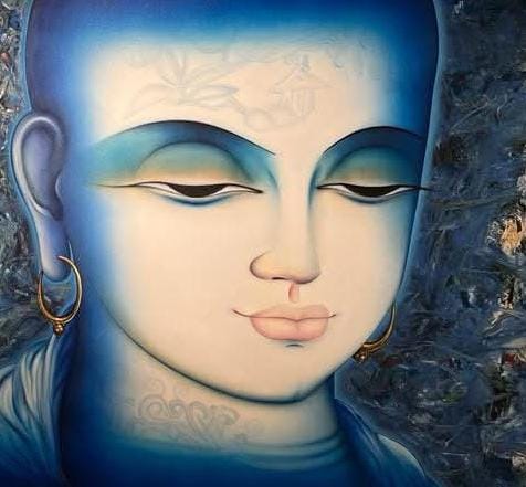 Dharmendra Rathore, Untitled, Acrylic on canvas, 48 x 48 Inches