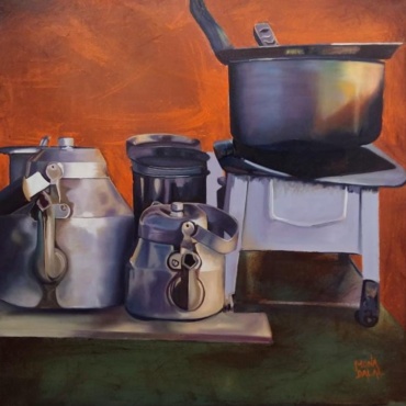 Mona Dalal, Untitled, Oil On Canvas, 24  x 24 Inches