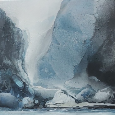 Rajesh Sharma, Nature Scapes 1, Acrylic on canvas, 18 x 18 Inches