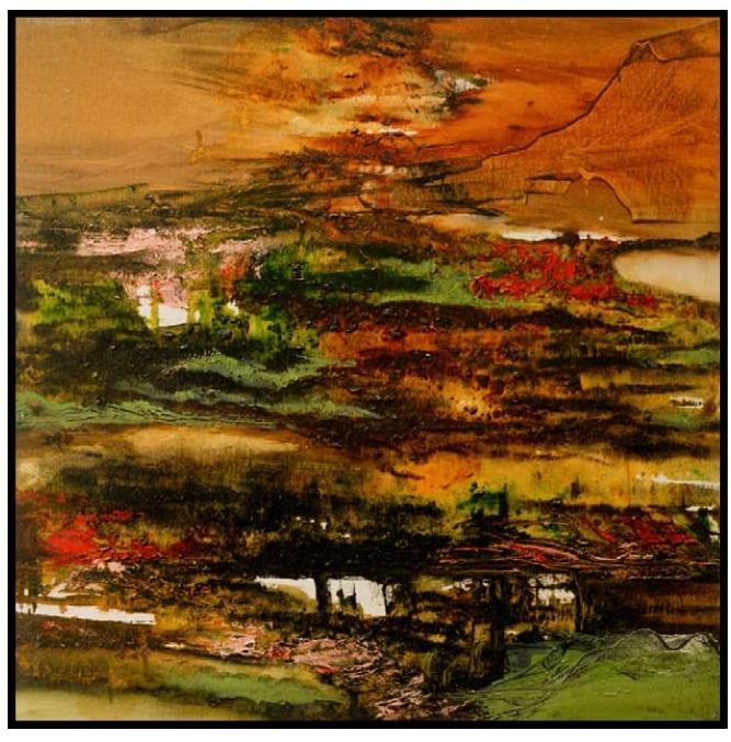 Vaman Pai, Nature Scape 2, Oil on canvas, 24 x 24 Inches