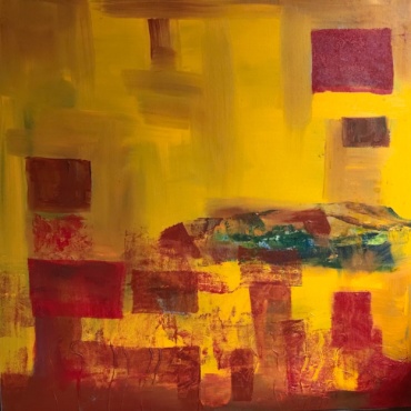 Ponniam Chandran, Untitled, Acrylic on canvas, 36 x 36 Inches